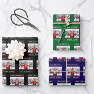 Make Christmas Great Again Funny Trump Wrapping Paper Sheets