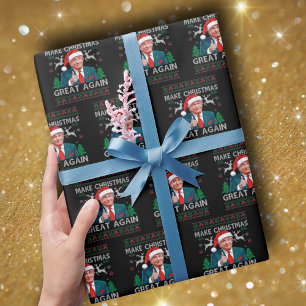 Make Christmas Great Again Funny Trump Xmas Wrapping Paper