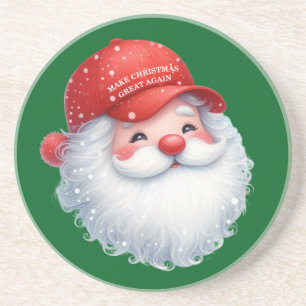 Make Christmas Great Again Maga GOP Santa Coaster