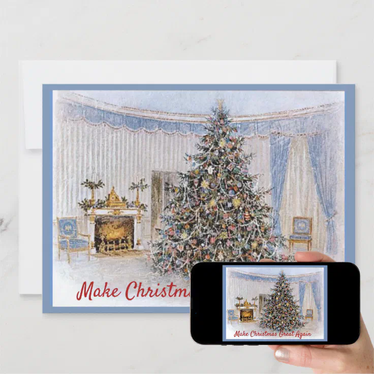Make Christmas Great Again Oval Office Christmas Holiday Card Zazzle