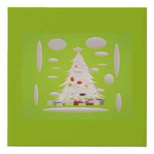 Make Christmas great again pale green snow baubles Faux Canvas Print
