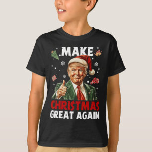 Make Christmas Great Again Santa Funny Trump Xmas T-Shirt