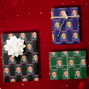 Make Christmas Great Again Santa Trump Xmas Ugly Wrapping Paper Sheets