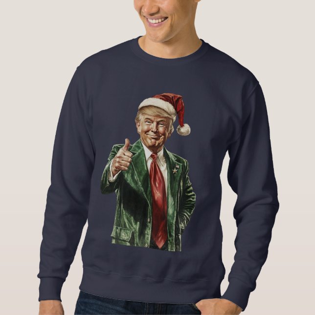 Make Christmas Great Again Trump Christmas Jumper Sweatshirt (Front)