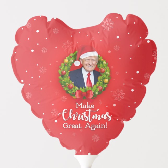 Make Christmas Great Again Trump MAGA funny gift Balloon (Front)