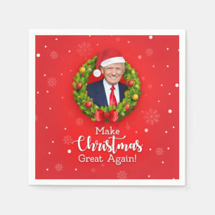 Make Christmas Great Again Trump MAGA funny gift Napkins