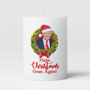 Make Christmas Great Again Trump MAGA funny gift Pillar Candle