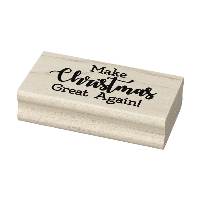 Make Christmas Great Again Trump MAGA funny gift Rubber Stamp (Stamp)