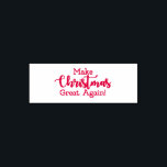 Make Christmas Great Again Trump MAGA funny gift Self-inking Stamp<br><div class="desc">Trump in a wraith christmas card on red background with white snowflakes. Make America Great Again and Make Christmas Great Again patriotic card for americans!</div>