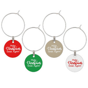 Make Christmas Great Again Trump MAGA funny gift Wine Charm