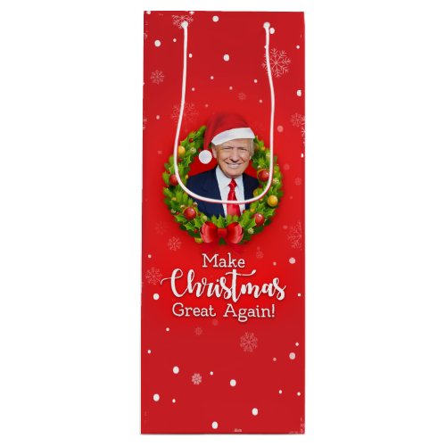 Make Christmas Great Again Trump MAGA funny gift Wine Gift Bag