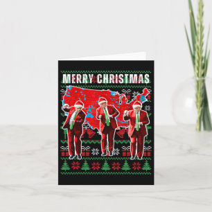 Make Christmas Great Again Trump Pajamas Ugly  Card