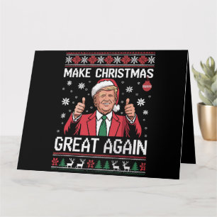 Make Christmas Great Again Trump Pajamas Ugly Xmas Card