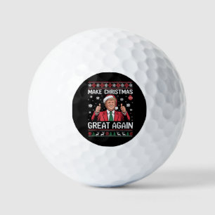 Make Christmas Great Again Trump Pajamas Ugly Xmas Golf Balls