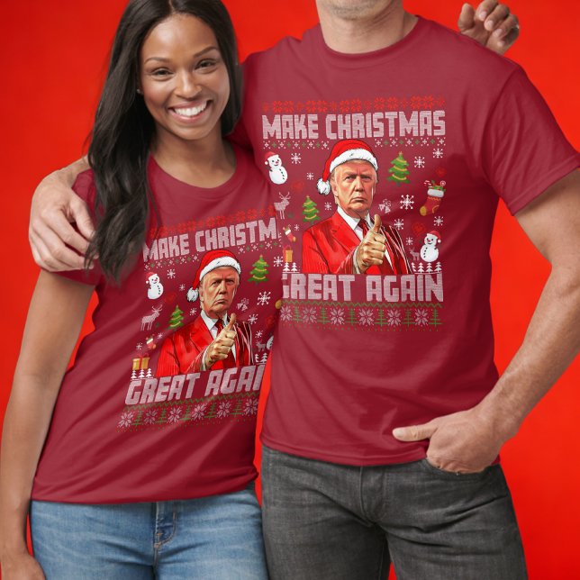 MAKE CHRISTMAS GREAT AGAIN | Trump Red T-Shirt (Creator Uploaded)