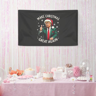 Make Christmas Great Again Ugly Xmas Sweater Trump Banner