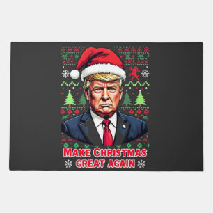 Make Christmas Great Again Ugly Xmas Sweater trump Doormat