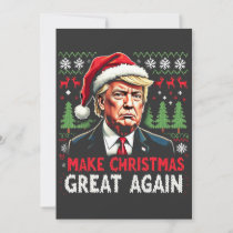 Make Christmas Great Again Ugly Xmas Sweater Trump Invitation