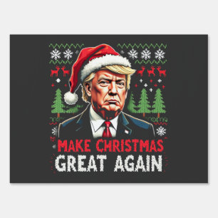 Make Christmas Great Again Ugly Xmas Sweater Trump Sign