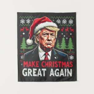 Make Christmas Great Again Ugly Xmas Sweater Trump Tapestry