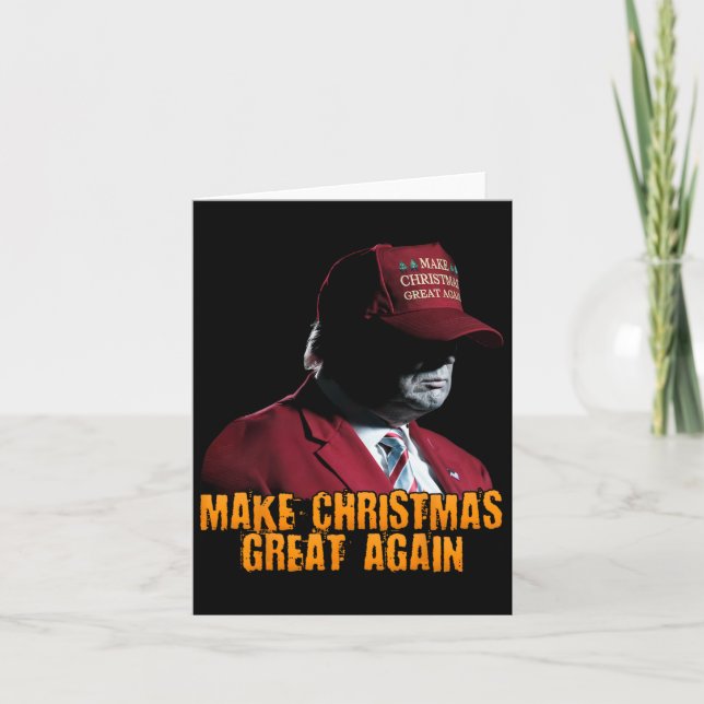 Make Christmas Great Again Xmas Funny Trump Pajama Card (Front)