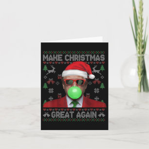 Make Christmas Great Again Xmas Funny Trump Pajama Card