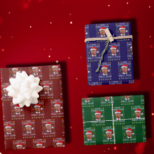 Make Christmas Great Again Xmas Funny Trump Wrapping Paper Sheets