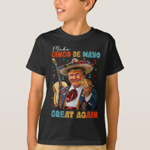 Make Cinco De Mayo Great Again Trump Guitar Tacos  T-Shirt