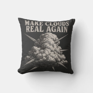 Make Clouds Real Again - Cloud Airplane Art Throw Pillow