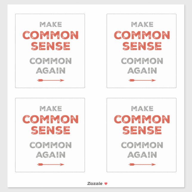 Make Common Sense Common Again Sticker (Sheet)