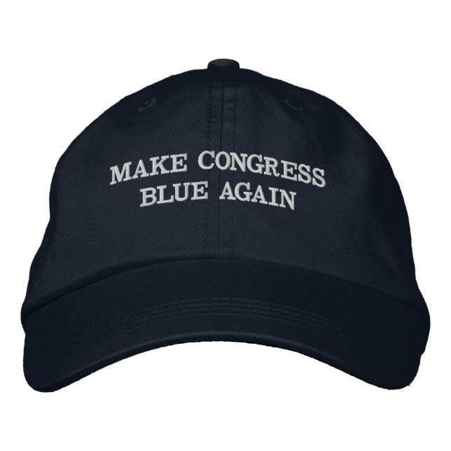Make Congress Blue Again - Basic Adjustable Embroidered Baseball Hat (Front)