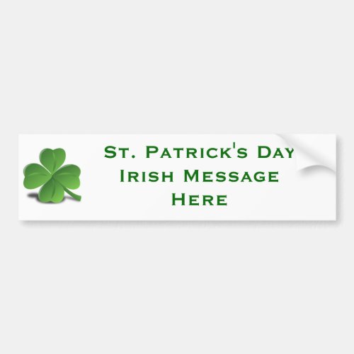 Make Create Your Own DIY Irish St Patricks Day Bumper Sticker