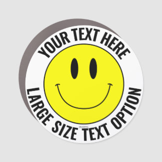 Make Create Your Own Smilie Smile Round Car Magnet