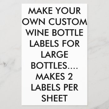 Make Custom  Paper Wine Bottle Labels For Large by CREATIVEWEDDING at Zazzle