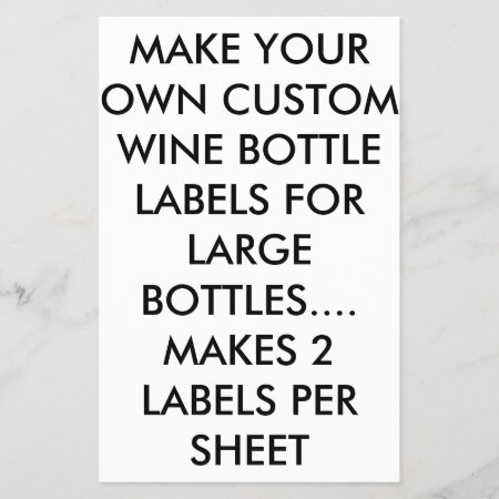 Make Custom  Paper Wine Bottle Labels For Large