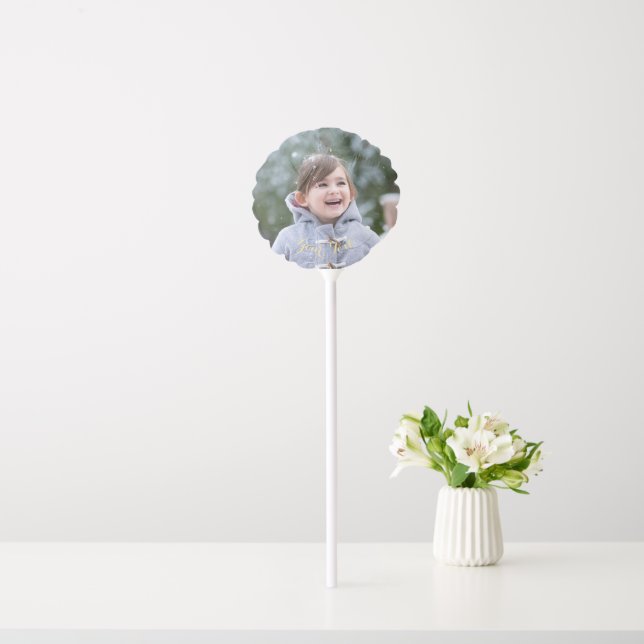 Make Custom Photo Text Birthday Baby Shower Party Balloon (In Situ)