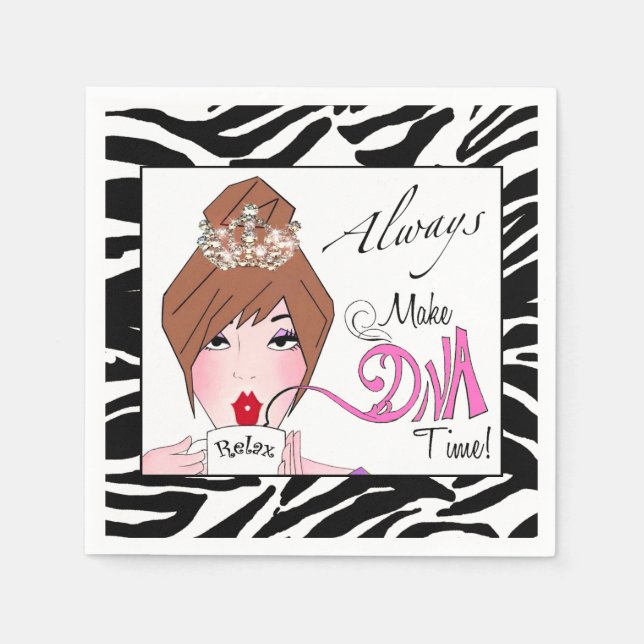 "Make Diva Time"/ Relax / Always! Paper Napkins (Front)