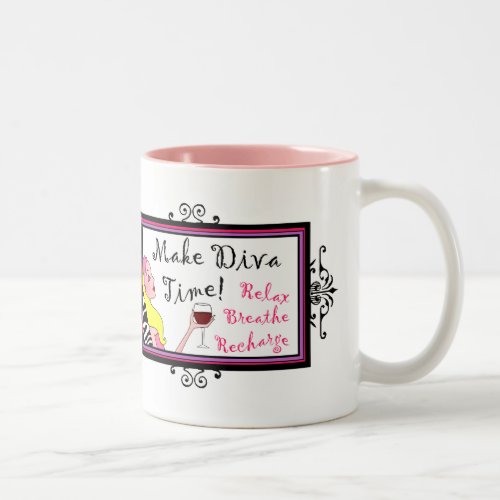 Make Diva Time Relax Breathe Recharge Two_Tone Two_Tone Coffee Mug