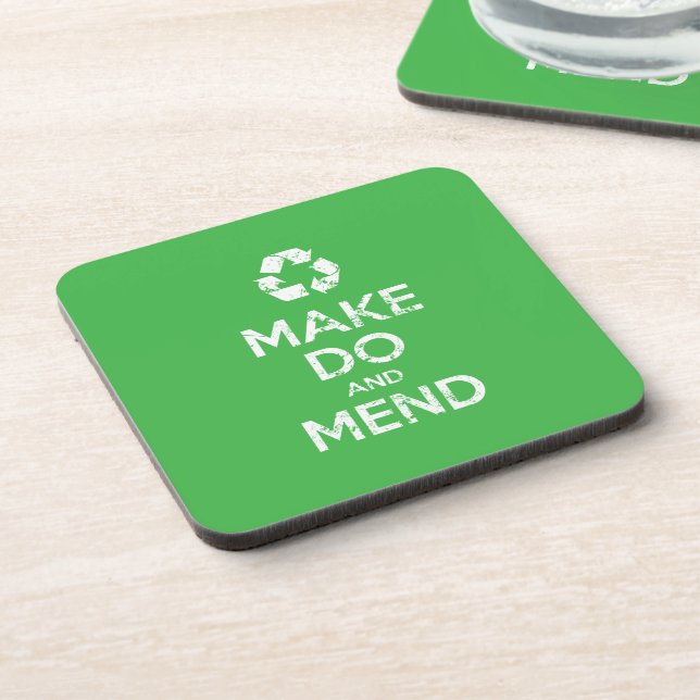 Make Do and Mend Beverage Coaster (Left Side)