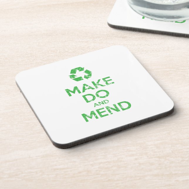 Make Do and Mend Beverage Coaster (Left Side)