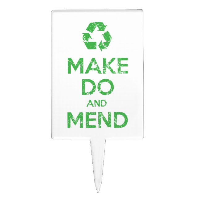 Make Do and Mend Cake Topper (Front)
