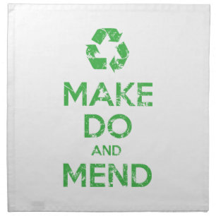 Make Do and Mend Cloth Napkin