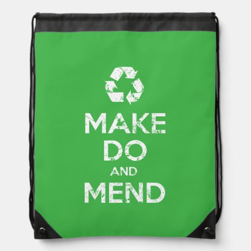 Make Do and Mend Drawstring Bag
