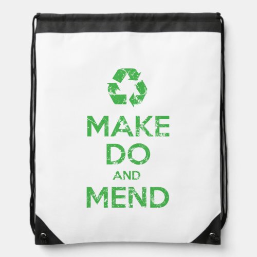 Make Do and Mend Drawstring Bag