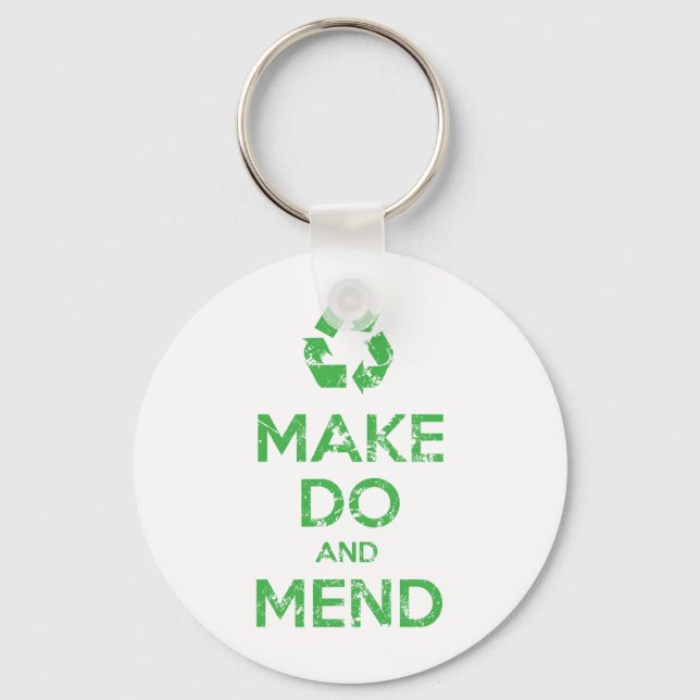 Make Do and Mend Keychain (Front)