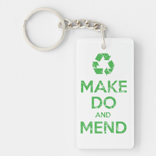 Make Do and Mend Keychain (Front)
