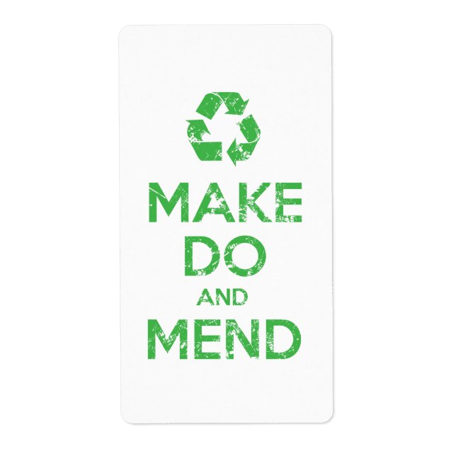 Make Do and Mend Label (Front)