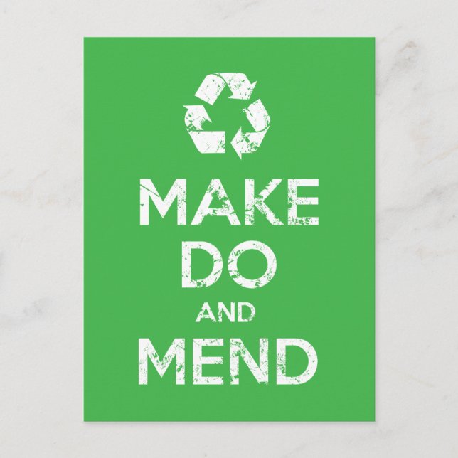 Make Do and Mend Postcard (Front)