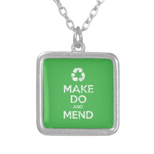 Make Do and Mend Silver Plated Necklace