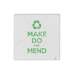 Make Do and Mend Stone Magnet